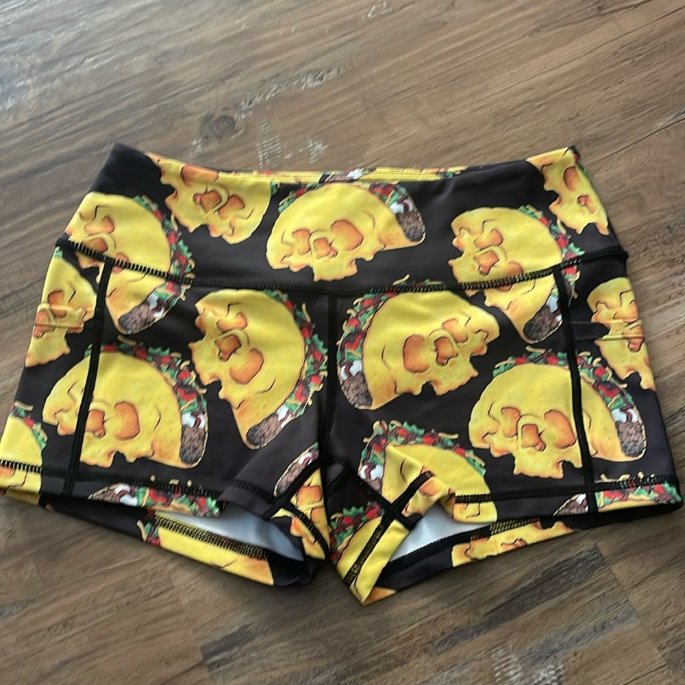 Size small Death By Tacos shorts